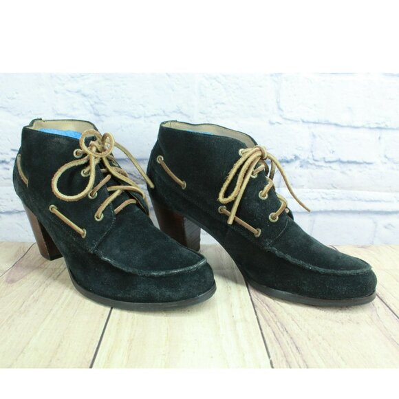 Sebago Ashton 360 Moc Black Suede Ankle Lace Up Boots 11 M Preppy Casual - Picture 3 of 9